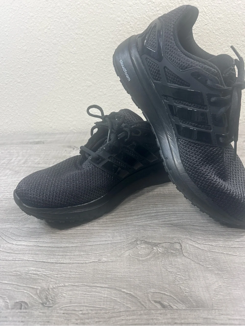 Adidas Cloudfoam AllBlack Running Sneakers Men’s Size 11.5Lightweight Athletics